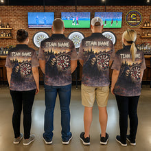 Load image into Gallery viewer, Graffiti Grunge Grim Reaper Red Dartboard Dart 1/4-Zip Shirts For Women Custom Dart Team Shirts NYN2674