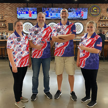 Load image into Gallery viewer, Custom America 250Th Anniversary Dart Polo &amp; Quarter-Zip Shirt For Women Patriotic USA Dart Jerseys NYN2824