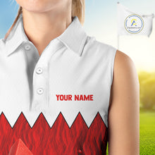 Load image into Gallery viewer, Funny Watermelon Polo Shirt Womens Golf Sleeveless Polo Shirts Custom Red And White Golf Tournament Shirt NYN3766