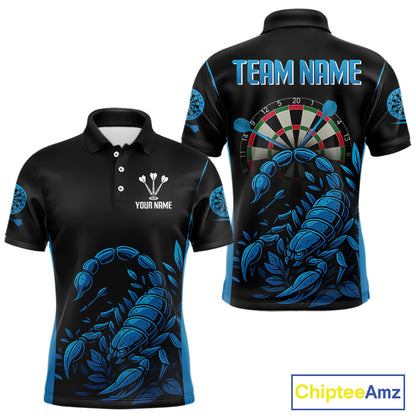 Men's Custom Darts Jersey With Cobalt Scorpion Darts Strike For Darts Team Shirts NYN0274