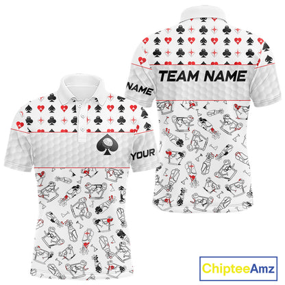 Poker Mens Golf Polo Shirt Personalized Name Funny Golf Top For Team Golfer Gift For Men NYN2850