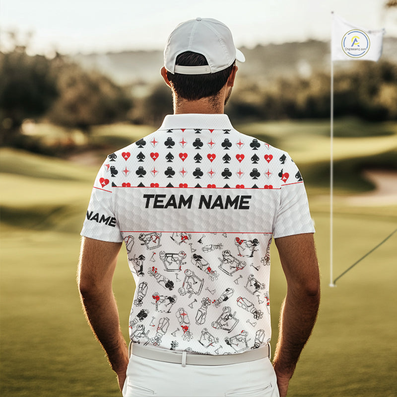 Poker Mens Golf Polo Shirt Personalized Name Funny Golf Top For Team Golfer Gift For Men NYN2850