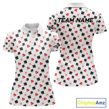 Load image into Gallery viewer, Custom Poker Golf Polo Shirt For Womens Personalized Name Funny Golf Team Attire Golfer Gift NYN2851