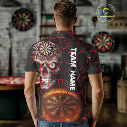 Custom White And Black Silver Chains Dartboards Dart Shirts For Men, Dart Team Jerseys NYN0054