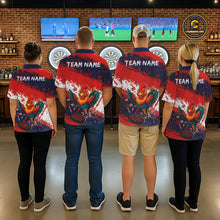 Load image into Gallery viewer, Red, White And Blue Funny Rooster Mens Darts Shirt Personalized Grunge Team Darts Jersey NYN3245