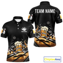 Load image into Gallery viewer, Personalized Beer Runner Funny Bowling Team Shirts For Men Bowling Polo &amp; 1/4-Zip Jersey NYN2724