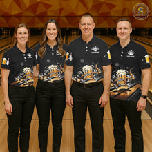Load image into Gallery viewer, Personalized Beer Runner Funny Bowling Team Shirts For Women Bowling Polo &amp; 1/4-Zip Jersey NYN2724