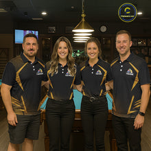 Load image into Gallery viewer, Custom 8 Ball &amp; 9 Ball Mens Billiard Shirt Personalized Thunder Yellow Billiard Pool Team Shirt NYN3091