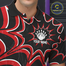 Load image into Gallery viewer, Male bowler wearing Funny Rabbit bowling jersey, personalized men's bowling shirt