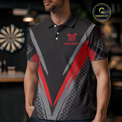 Custom Multi-Skull Lightning Blue Dartboard Dart Men Polo Jerseys Grim Reaper Dart Shirts NYN1739