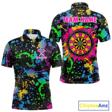 Load image into Gallery viewer, Custom Colorful Dartboard Funny Dart Polo Shirts For Men, Dart Team Jerseys NYN0792