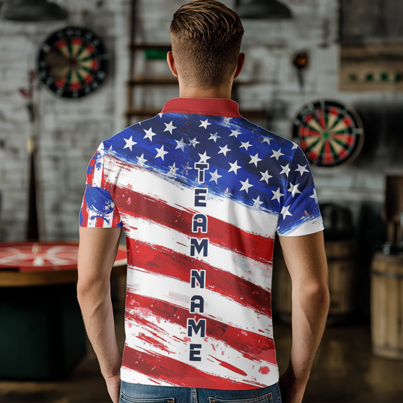American Flag Custom Patriotic Dart Shirts For Men, Dart Team Jerseys NYN0014