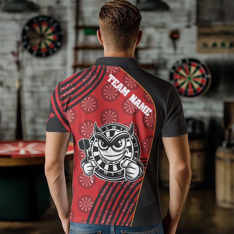 White And Black Dartboards Funny Dart Shirts For Men, Custom Dart Jerseys NYN0015