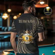 Load image into Gallery viewer, Tribal Pattern Billiard Shirts For Men Custom  Skull Crown 8 Ball And 9 Ball Billiard Team Jersey NYN3134