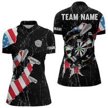 Load image into Gallery viewer, Custom American Flag Grunge Style Dart Shirts For Women, Dart Team Jerseys NYN0025