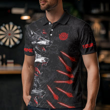 Load image into Gallery viewer, Custom Black-Red Wolfs Grunge Dart Shirts For Men Outfits Dart Tournament Jerseys NYN0032