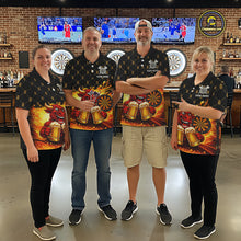 Load image into Gallery viewer, Bull &amp; Cheer Beers Dartboard Custom Funny Darts Quarter-Zip Shirts Men Dart Team Jerseys | Black NYN2272