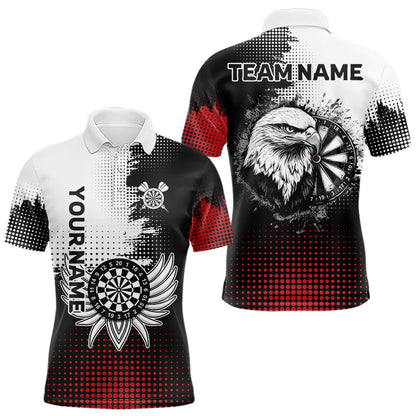 Custom Black And Red Eagle Dartboards Dart Shirts For Men Outfits Dart Tournament Jerseys NYN0035