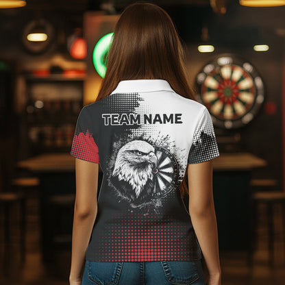 Custom Black And Red Eagle Dartboards Dart Shirts For Women Outfits Dart Tournament Jerseys NYN0035