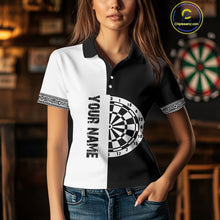 Load image into Gallery viewer, White And Black Dartboards Polynesian Tribals Dart Shirts For Women, Dart Jerseys NYN0048