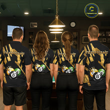 Load image into Gallery viewer, Gold Crown Ball Billiard Ball Shirts For Women Personalized Attire Billiard Team Shirts NYN2324