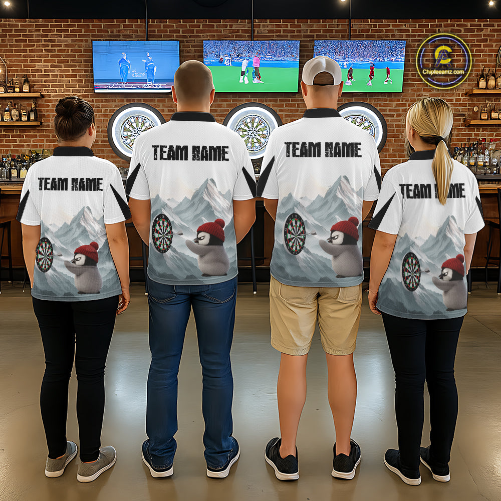 Cold Fierce Penguin Duo Play Darts Women Darts Polo Shirt Personalized Name For Darters NYN2356