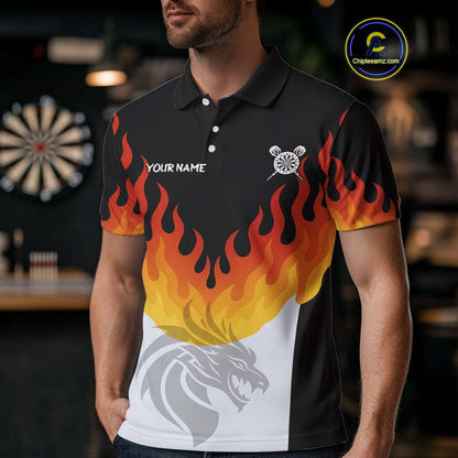 Dragon Fire Flame Dartboard Custom Dart Shirt For Men, Dart Team Jerseys NYN0090