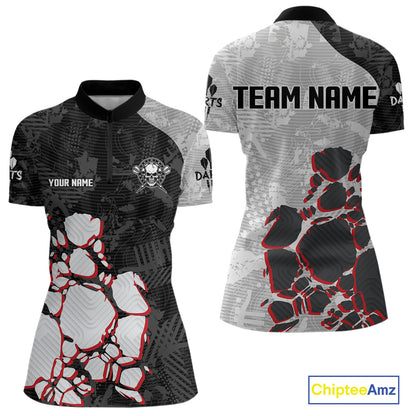 Skull Dart Boards Custom Multi-Color Dart Shirt For Women, Dart Team Jerseys NYN0095