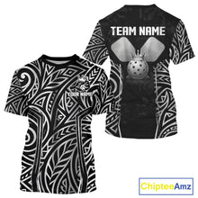 Load image into Gallery viewer, Custom Silver Tribal Pickleball Jerseys Men Silver Crown Pickleball Paddle Ball 3D Shirts NYN2159