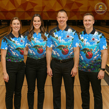 Load image into Gallery viewer, Ocean turtle bowling team shirts custom bowling jerseys for bowlers