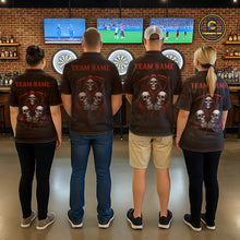 Load image into Gallery viewer, Custom Colorful Bulldog Funny Dart Polo Team Shirts For Women Bulldog Dart League Jerseys NYN2181