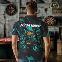 Load image into Gallery viewer, Turquoise Funny Muscle Bull Dartboard Custom Funny Darts Polo Shirt For Men Dart Jerseys NYN1955