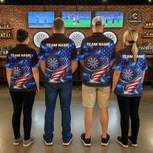 Load image into Gallery viewer, American Flag Dartboard Tornado Women Darts Polo Shirt Custom Patriotic Funny Dart Team Jerseys NYN2525