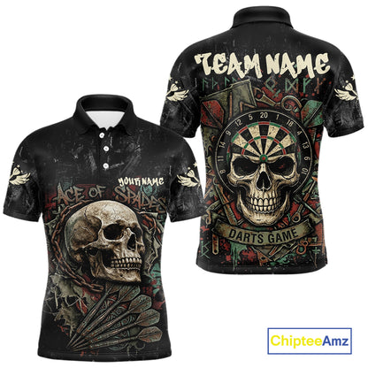 Graffiti Grunge Skull Darts Shirt For Men Custom Name & Team Skull Dart Outfits Jerseys NYN3115