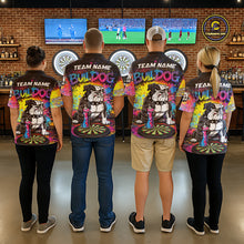 Load image into Gallery viewer, Custom Funny Bulldog Colorful Paint Men Darts Quarter-Zip League Shirts Splash Dart Team Jerseys NYN2253