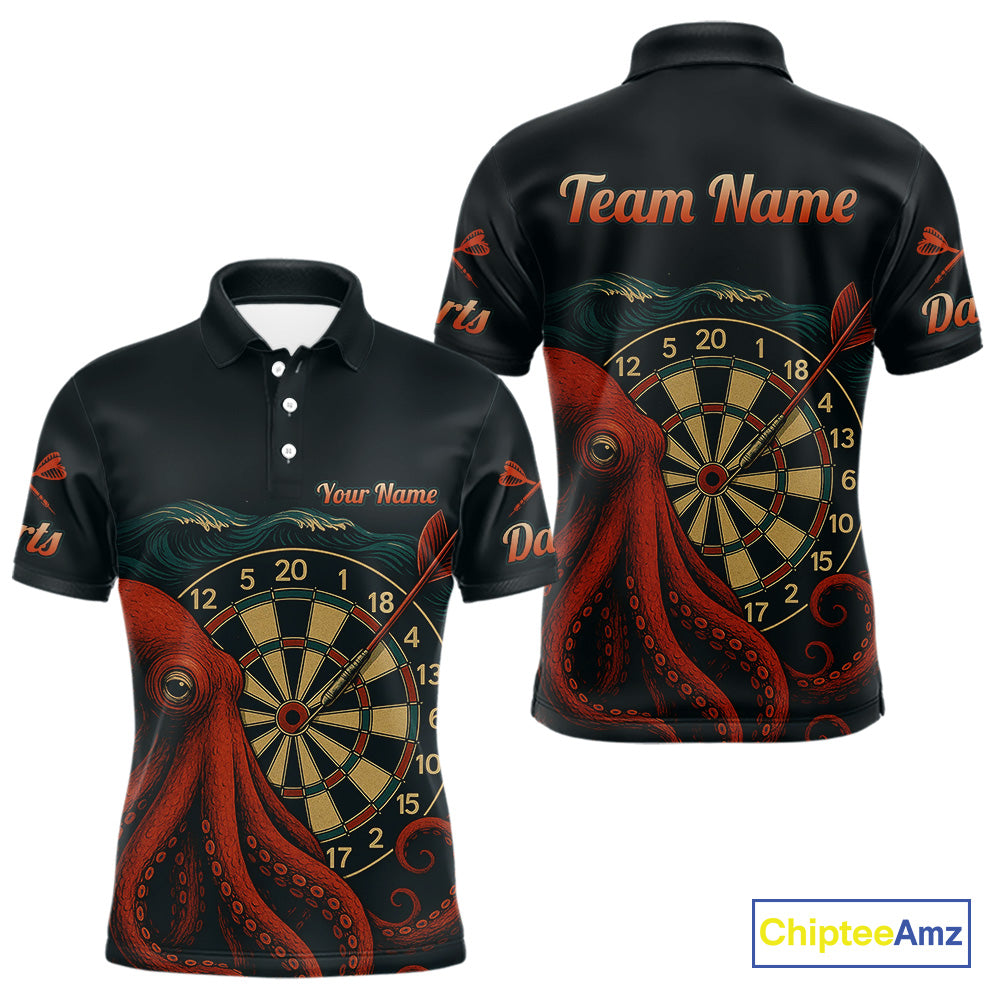Scarlet Octopus Dart Team Shirt For Men Players – Unique Custom With Player Name NYN0344