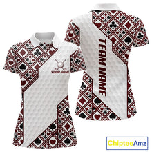 Load image into Gallery viewer, Women Poker Pattern Golf Clothing Golf Shirt Funny Custom Men Golf Top, Best Golf Gifts For Golfer NYN2938