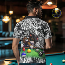Load image into Gallery viewer, Custom Funny Pooler Cat 8 Ball Pool Billiard Shirt For Men Polo &amp; 1/4 Zip, Billiard Team Jerseys NYN3160