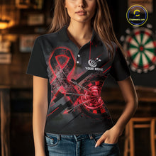 Load image into Gallery viewer, Lightning Red Ribbon Dartboard Custom Lightning Dartboard Darts Polo Shirt For Women NYN1805