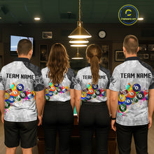 Load image into Gallery viewer, Personalized Colorful Splatter Billiard Balls Shirt For Women Pool Ball 8 Billiard Jersey NYN2311