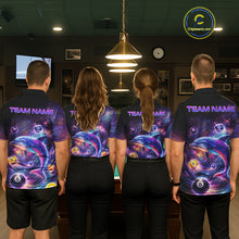Load image into Gallery viewer, Funny Dolphin Rainbow Galaxy Pool Ball Billiard Shirt For Men Personalized Billiard Team Apparel NYN2637
