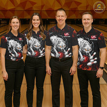 Load image into Gallery viewer, Fire Flame Funny Wolf Bowling Ball Jersey For Women Personalized Bowling Team Shirts | Red NYN3226