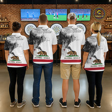 Load image into Gallery viewer, Personalized California Flag Black Splatter Dart Polo Shirts For Women Custom Dart Team Jerseys NYN2714