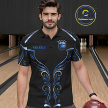 Load image into Gallery viewer, Male bowler wearing Tribal Crown Bowling Ball bowling jersey, personalized bowling apparel