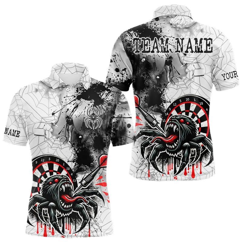Personalized Dripping Black And Red Spider Dart Shirts For Men, Custom Dart Jerseys NYN0009
