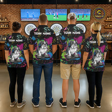 Load image into Gallery viewer, Colorful Paint Funny Dj Music Bulldog Custom Women Darts Polo Shirts Dart League Jerseys NYN2257