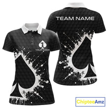 Load image into Gallery viewer, Poker splatter golf polo shirt for women custom name golf team apparel