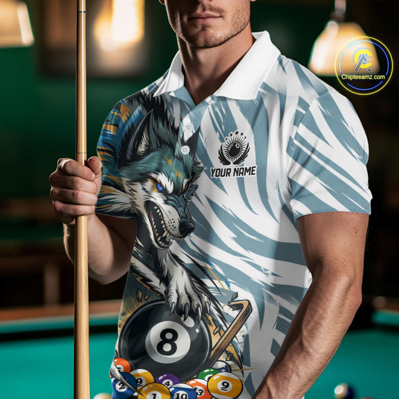 Personalized Wolf Claws 8 Ball Billiard Pool Shirt Custom Funny Billiard 3D Team Attire For Men NYN2951