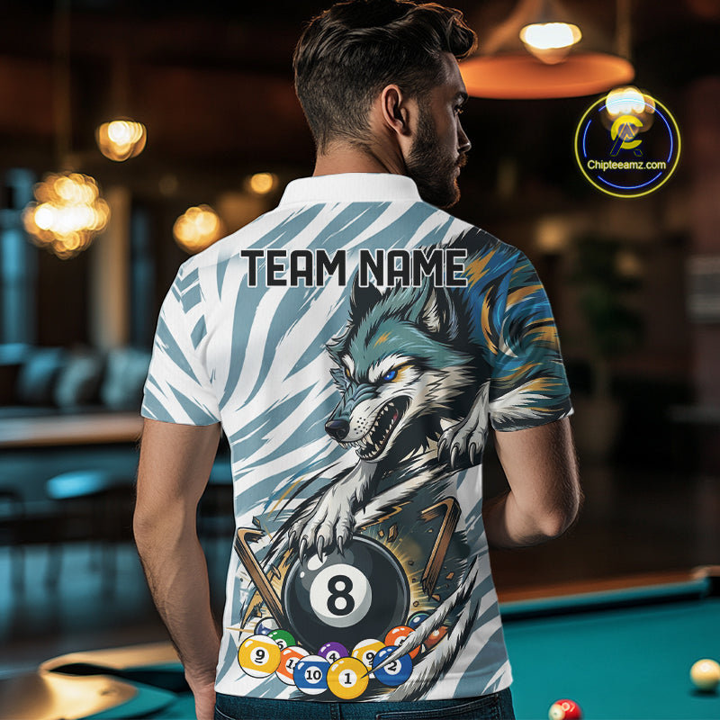 Personalized Wolf Claws 8 Ball Billiard Pool Shirt Custom Funny Billiard 3D Team Attire For Men NYN2951