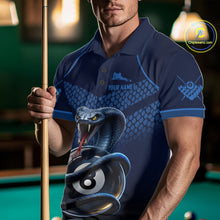 Load image into Gallery viewer, Personalized Funny 8 Ball Pool Cobra Snake Billiard Shirts For Men Billiard Polo &amp; 1/4-Zip Jerseys NYN2988